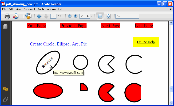 How to Draw Rectangle, Circle and Basic Shape on PDF Page.