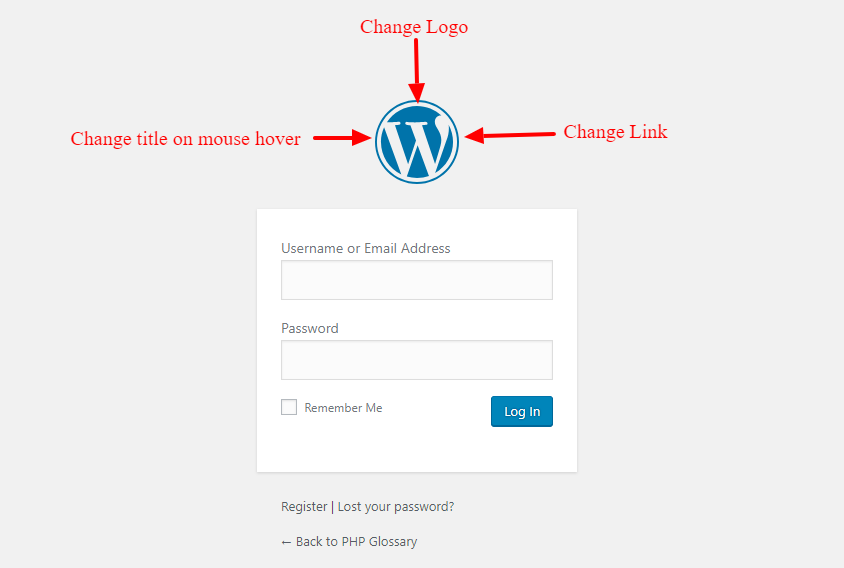 How to change wordpress logo, link & title of wordpress.