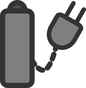Cell phone charge icon clipart.