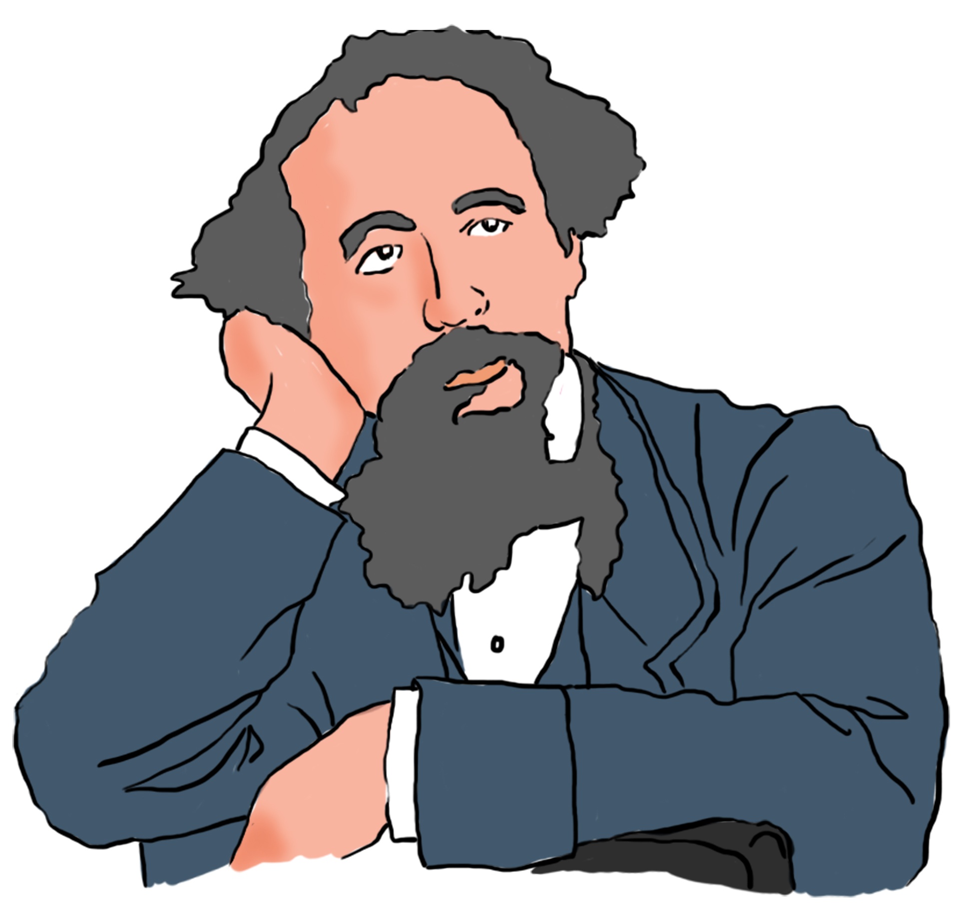 Charles Dickens Clipart Free Stock Photo.