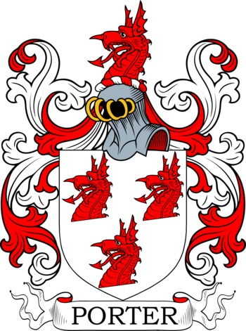 Porter Coat of Arms Meanings and Family Crest Artwork.