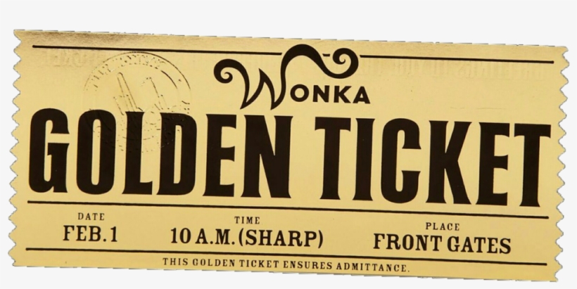 Golden Ticket Charlie And The Chocolate Factory Song Transparent PNG.