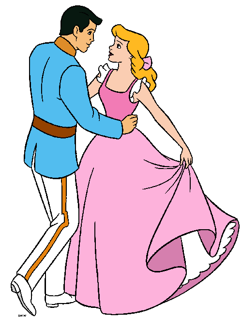 Cinderella and Prince Charming Clip Art Images.