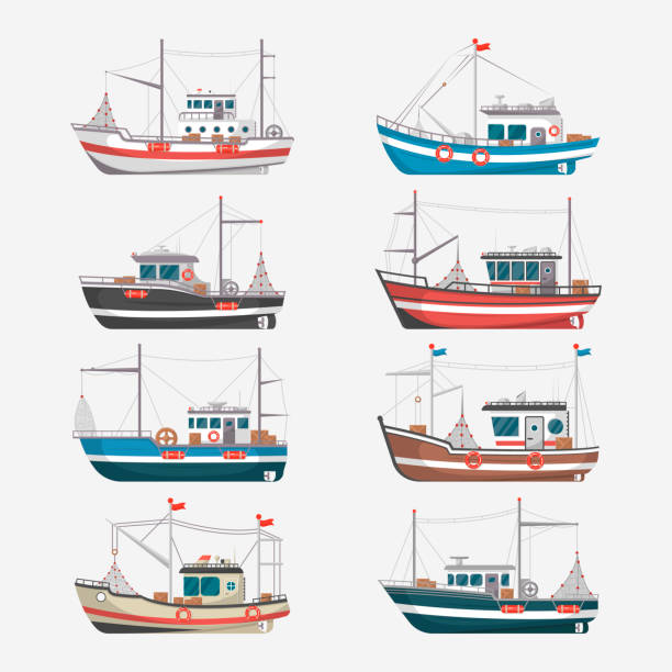 Best Fishing Boat Illustrations, Royalty.