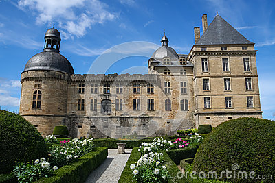 Chateau De Hautefort, Perigord ( France ) Stock Image.