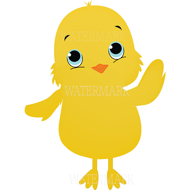 Cute graphic chicks clipart.