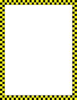 Yellow and Black Checkered Border.