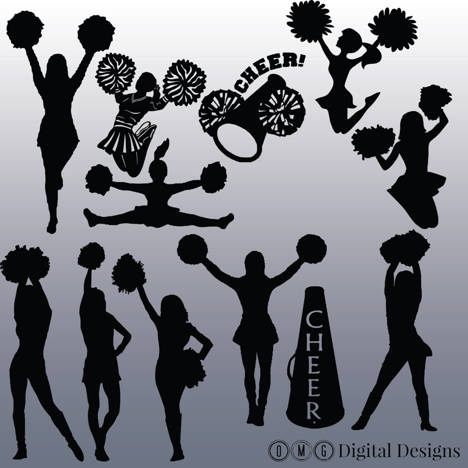 cheer silhouette clipart 20 free Cliparts | Download images on ...