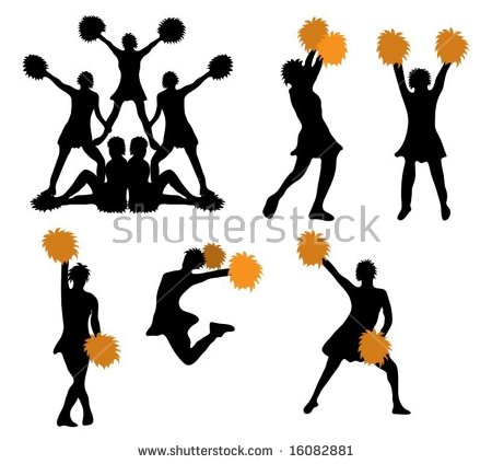 Cheerleading Pompoms Stock Images, Royalty.