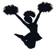 silhouettes royalty free stock photos. cheerleader.