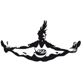 Download cheerleader toe touch silhouette clipart Cheerleading.