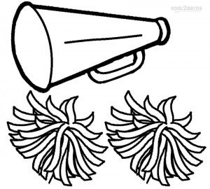 Cheerleading Megaphone Coloring Pages.