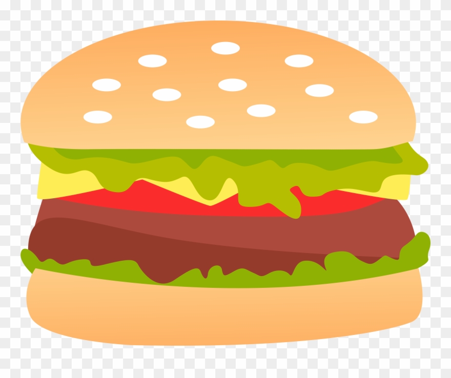 Burger Vector With Transparent Background.