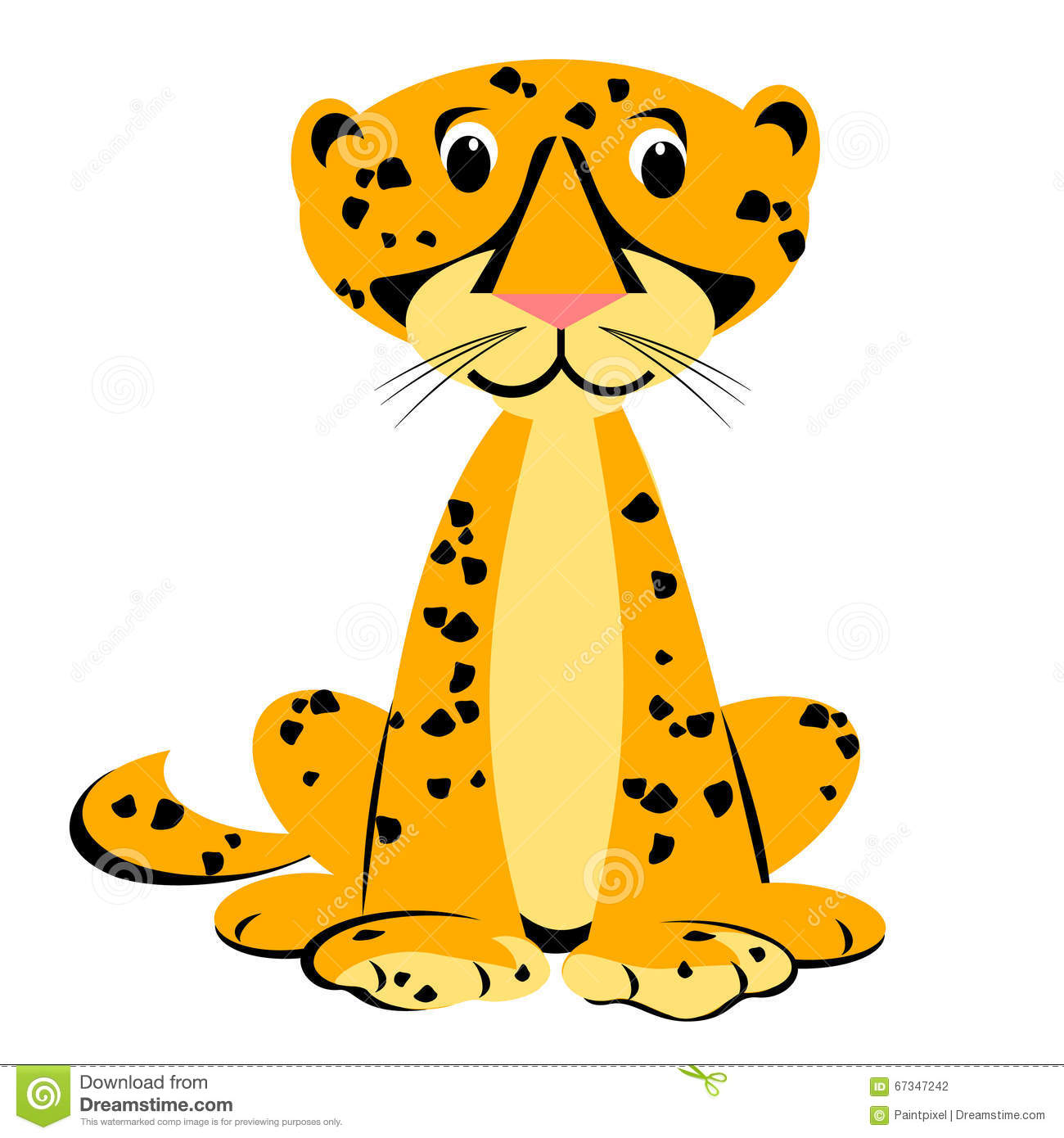 Cheetah Cartoon Clipart stock vector. Illustration of illustration.