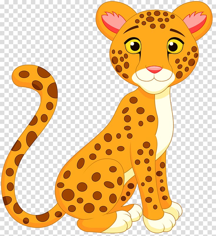 Cheetah Drawing Cartoon, cheetah transparent background PNG.