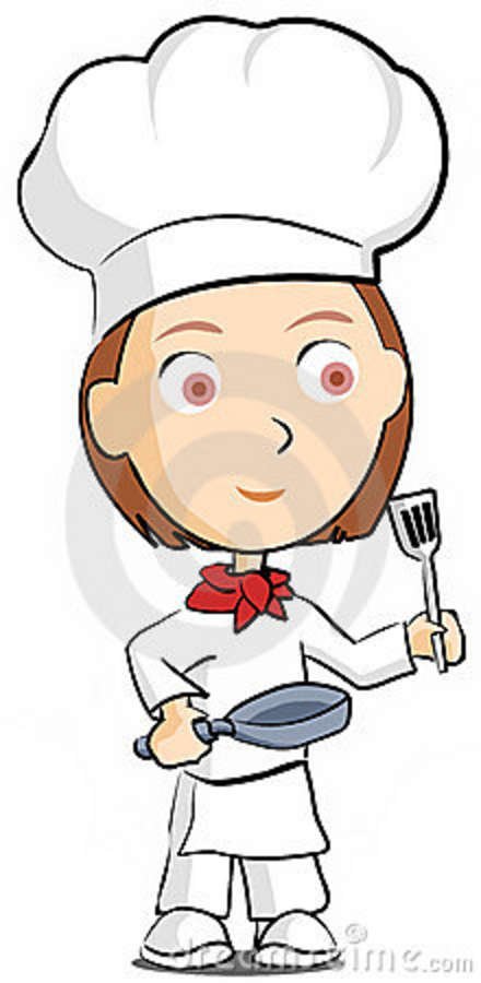 Female Chef Cartoon Clipart.