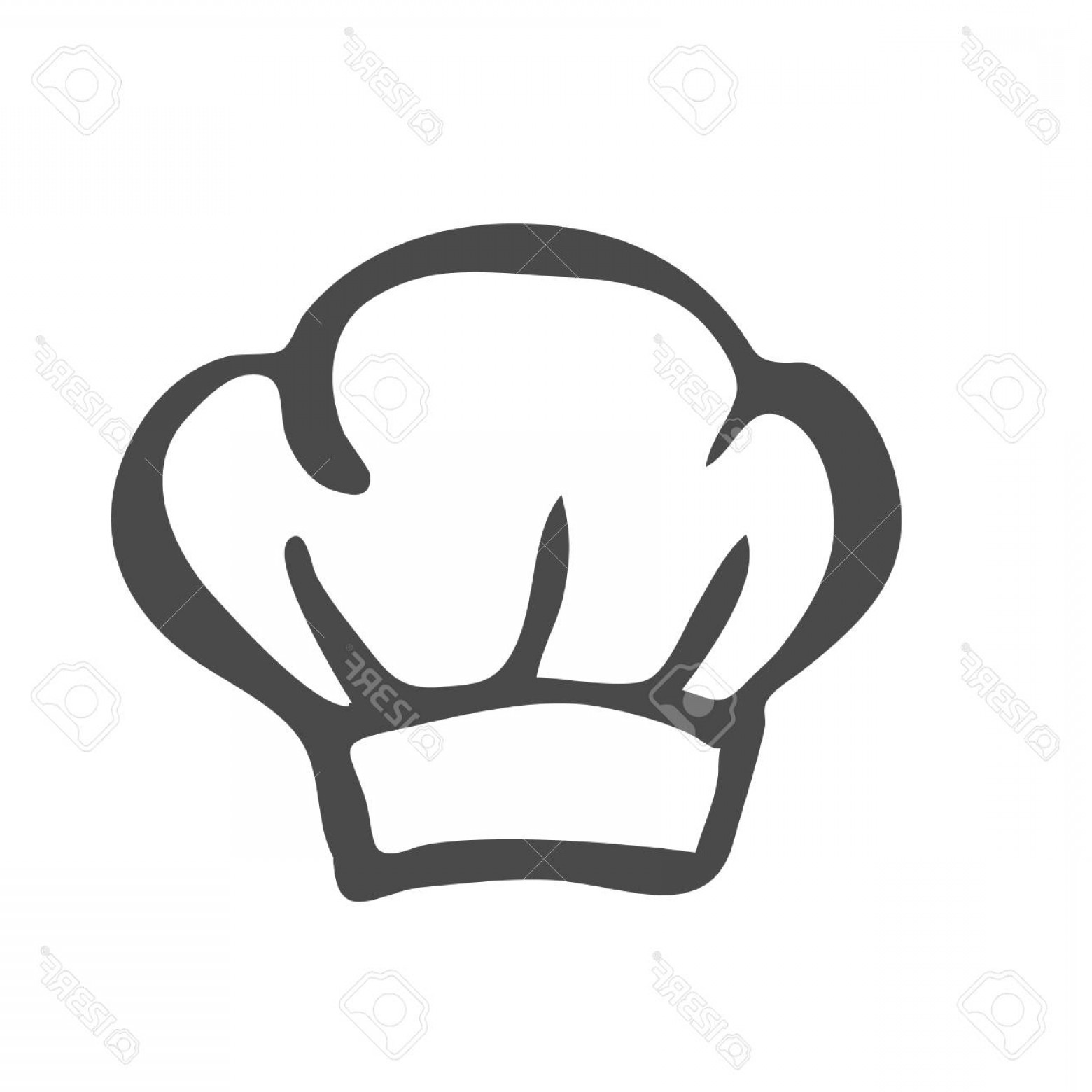 Photostock Vector Chef Hat Silhouette Isolated Black Hat.