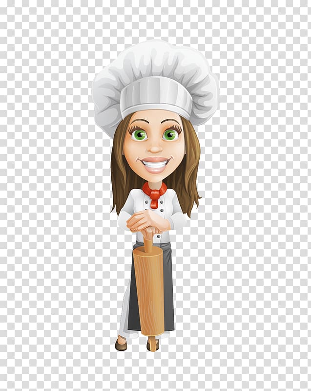 Female chef illustration, Chef Cartoon Drawing Cooking.