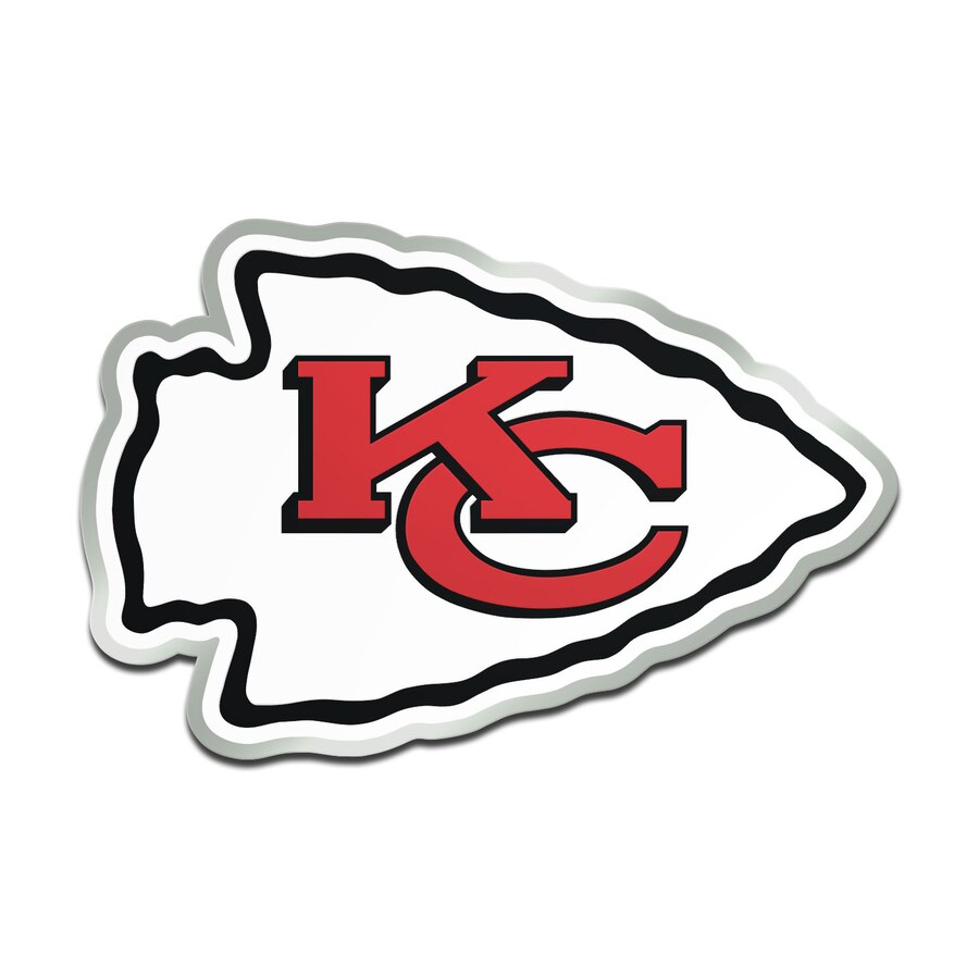 Kansas City Chiefs Metallic Freeform Logo Auto Emblem.