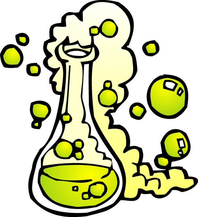 Chemical reaction clipart.