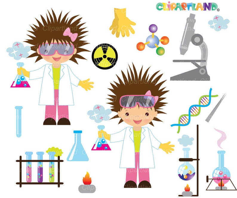 INSTANT Download. Chemist clip art. CCh_8. Personal and commercial use..