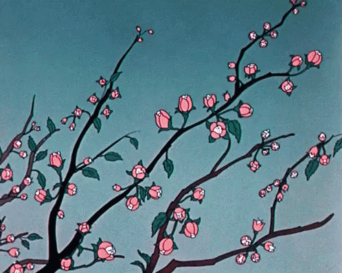 Animated Blooming Flowers GIFs.