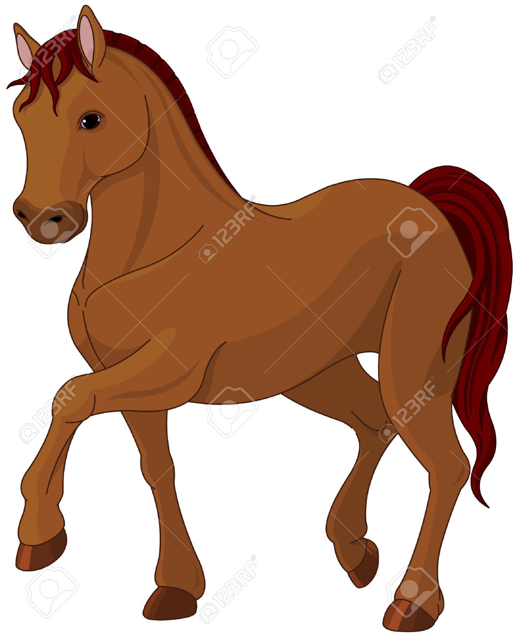 Chestnut horse clipart - Clipground