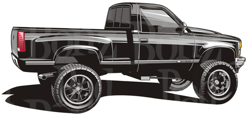 Lifted chevy clipart.
