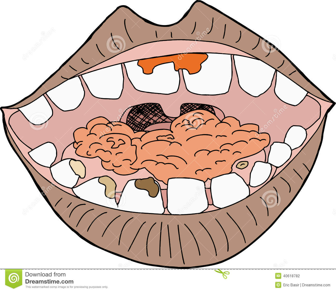 Mouth Chewing Clipart.