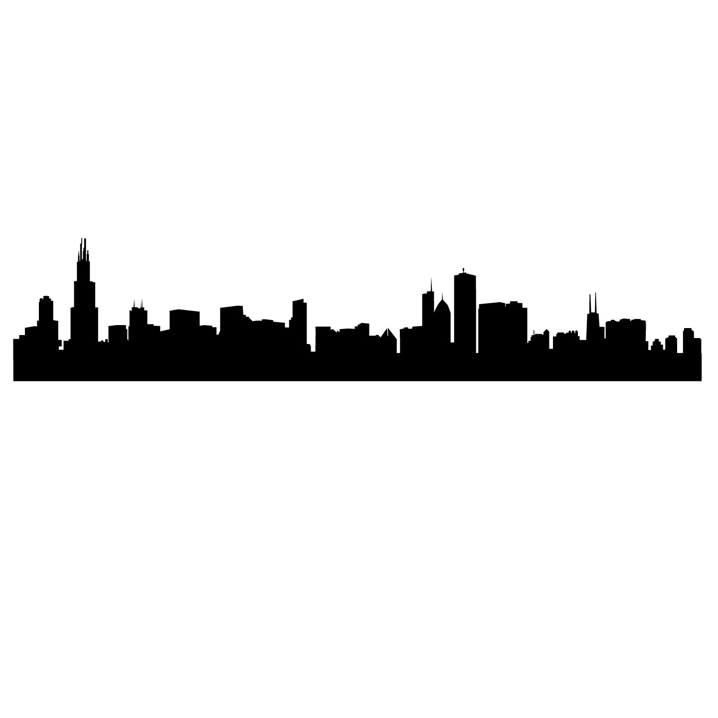 Chicago skyline clipart free.