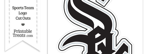 Large Chicago White Sox Logo Cut Out — Printable Treats.com.