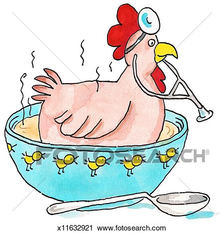 Chicken Soup Remedy Clip Art.