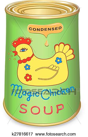 Can of condensed Magic chicken soup Clip Art.
