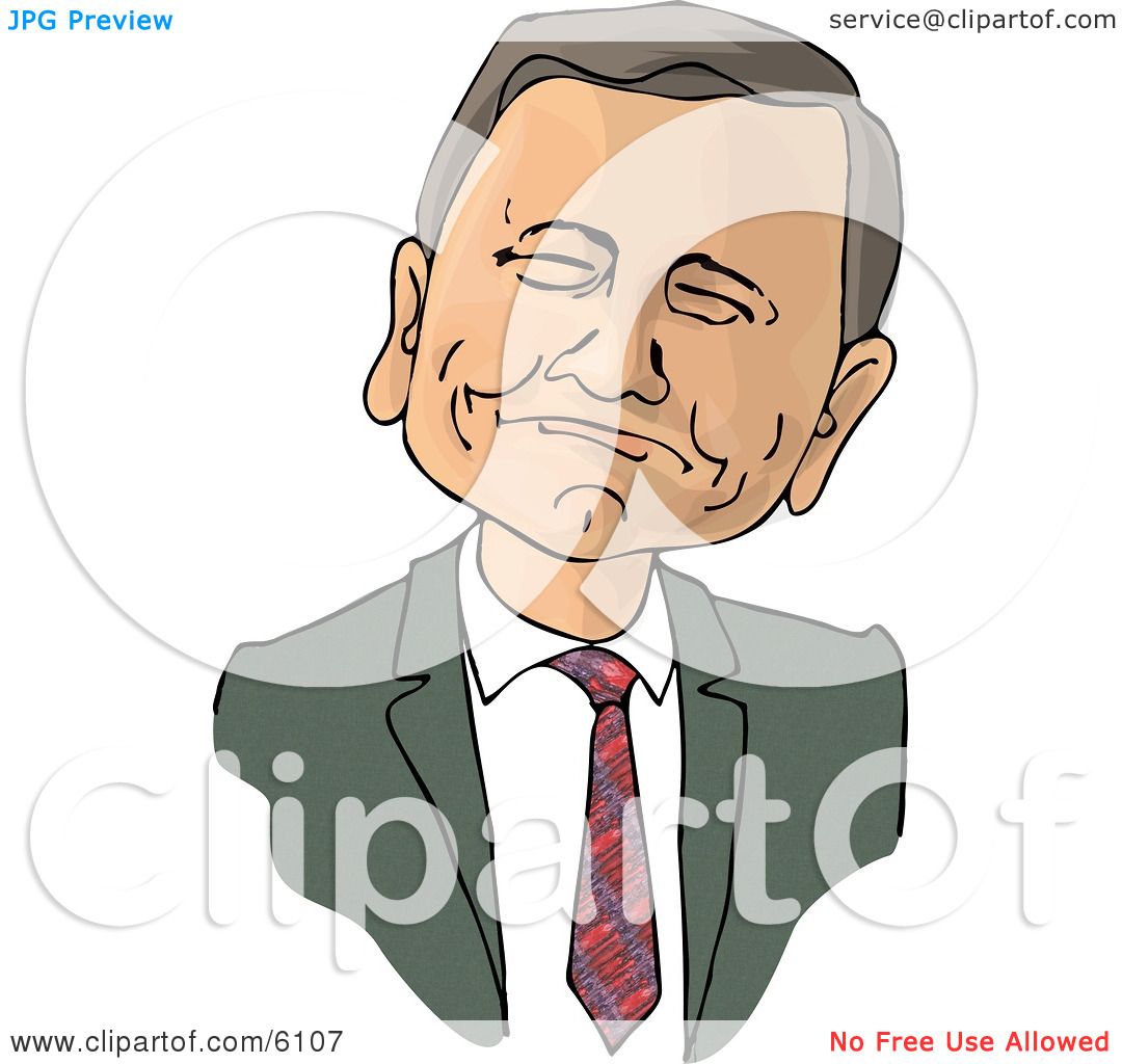 Chief Justice of the United States, John Roberts Clipart Picture.
