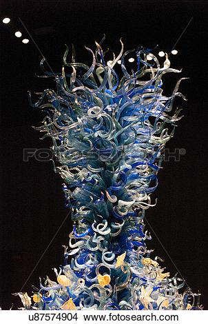 Stock Photo of Glass sculpture at the Chihuly Garden and Glass.