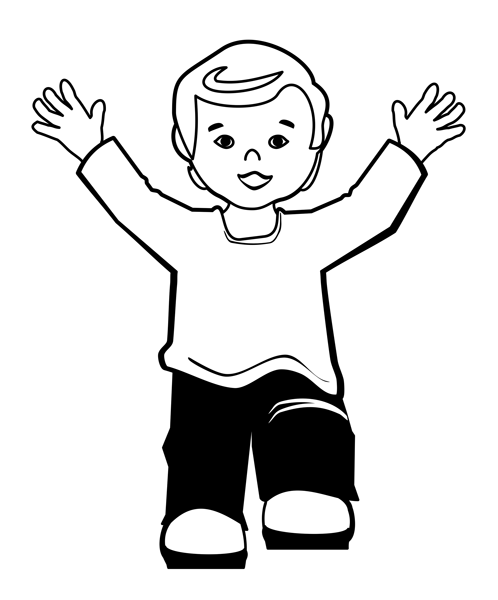 Healthy Child Clipart Black And White.