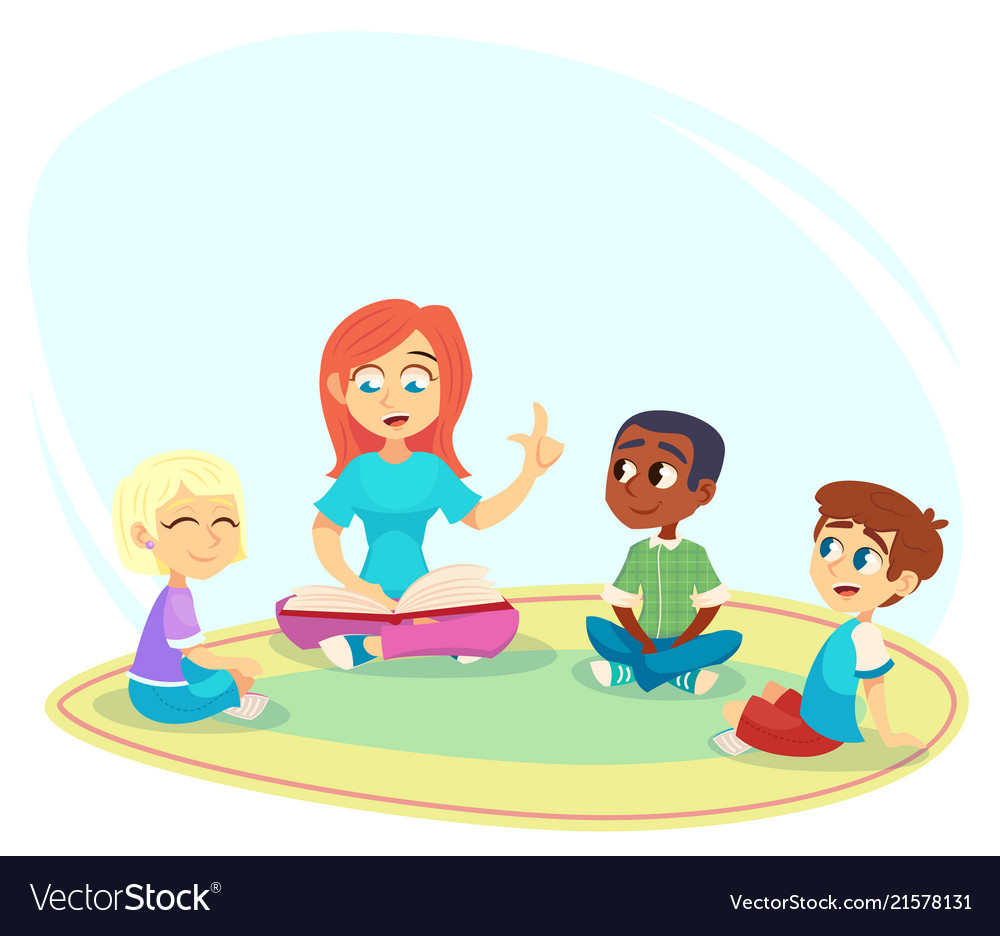 Дети сидят в кругу