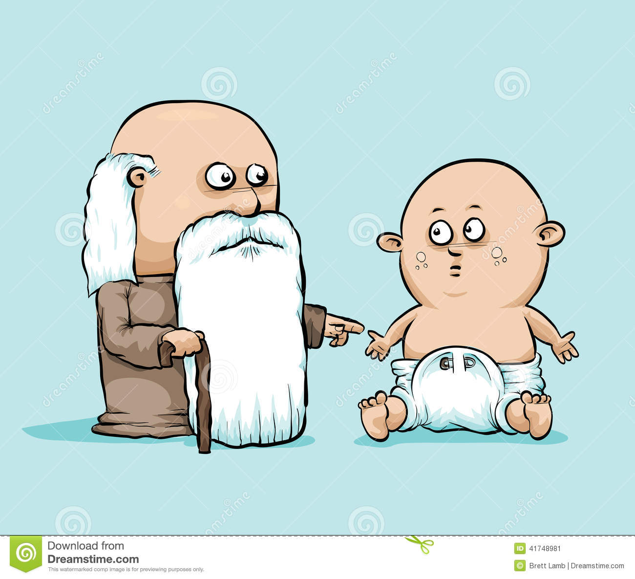 Showing post & media for Cartoon old man and baby.