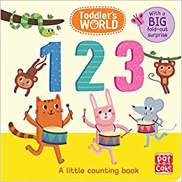 123: A little counting board book with a fold.
