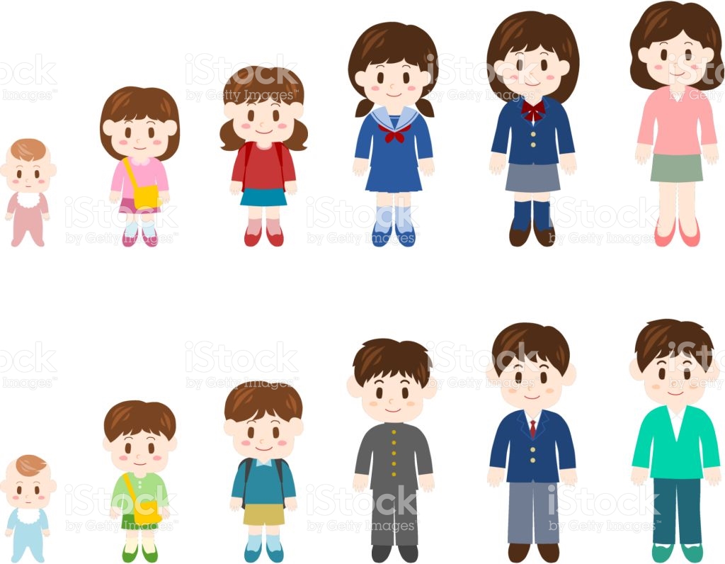 kid growing up clipart