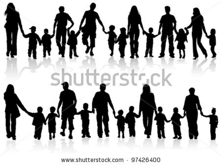 Children Holding Hands Clipart Black And White.