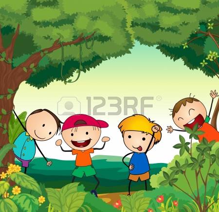 1,737 Children Playing Outside Stock Vector Illustration And.