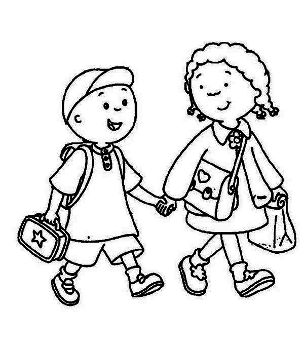 School Children Clipart Black and White craft projects, Black and.