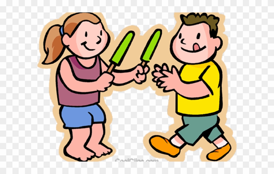 Snack Clipart Kids Sharing.