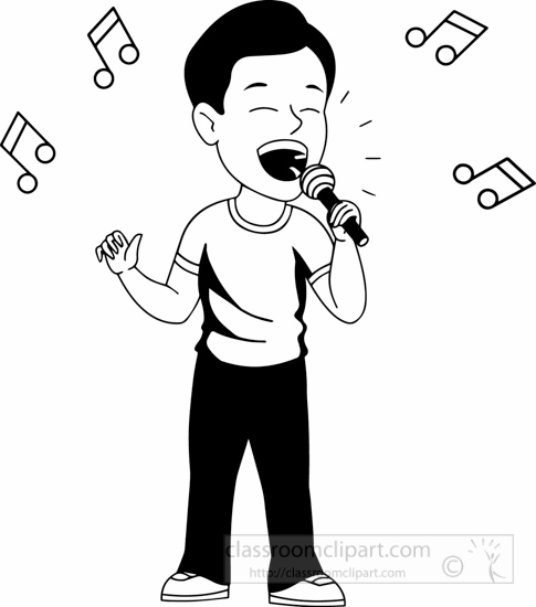 3360 Singing free clipart.