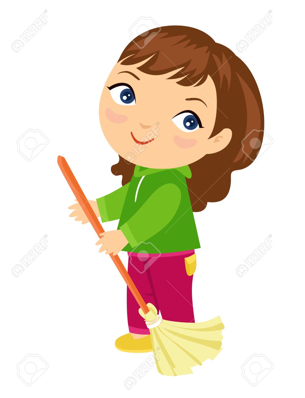 Child sweeping the floor clipart 1 » Clipart Station.