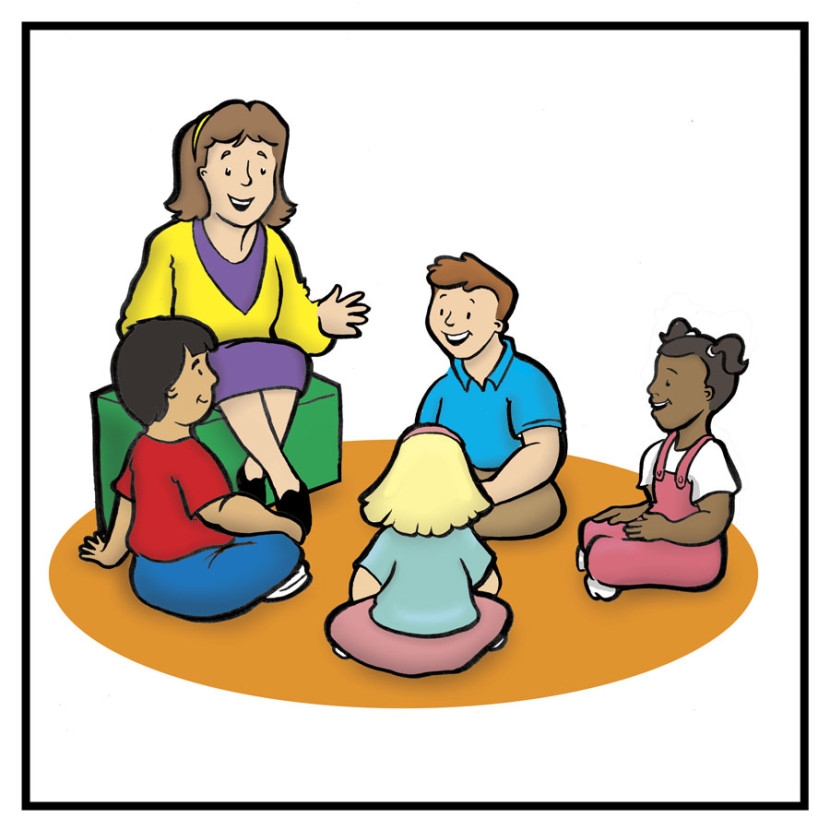 Children Talking In Classroom Clipart.