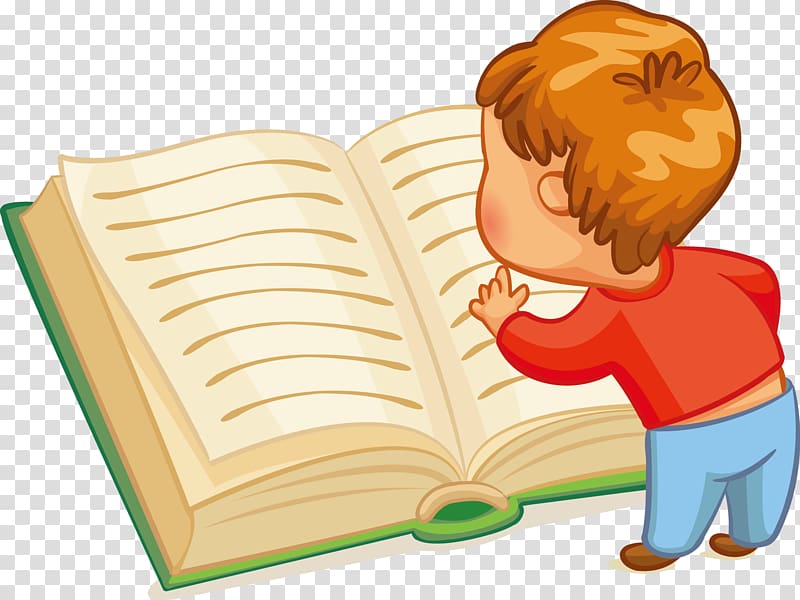 Boy reading opened book , Reading Child Book , Children.