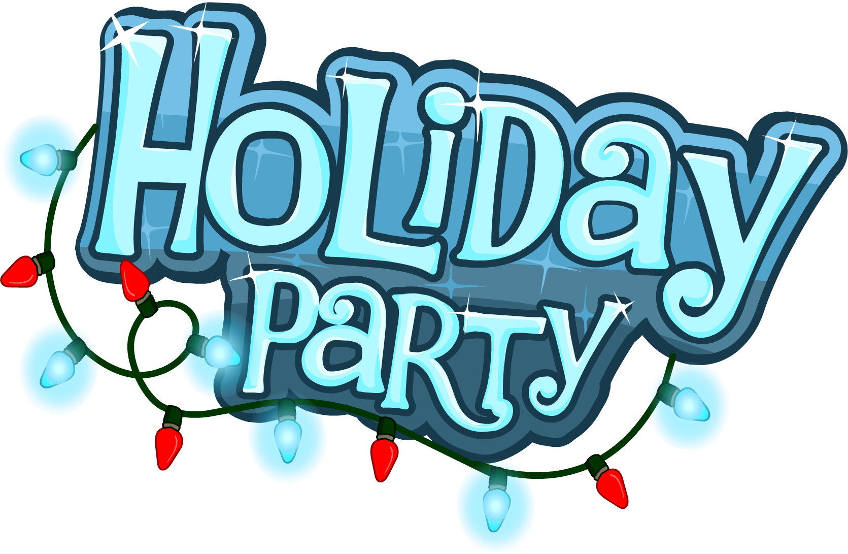 Childrens christmas day party clipart.