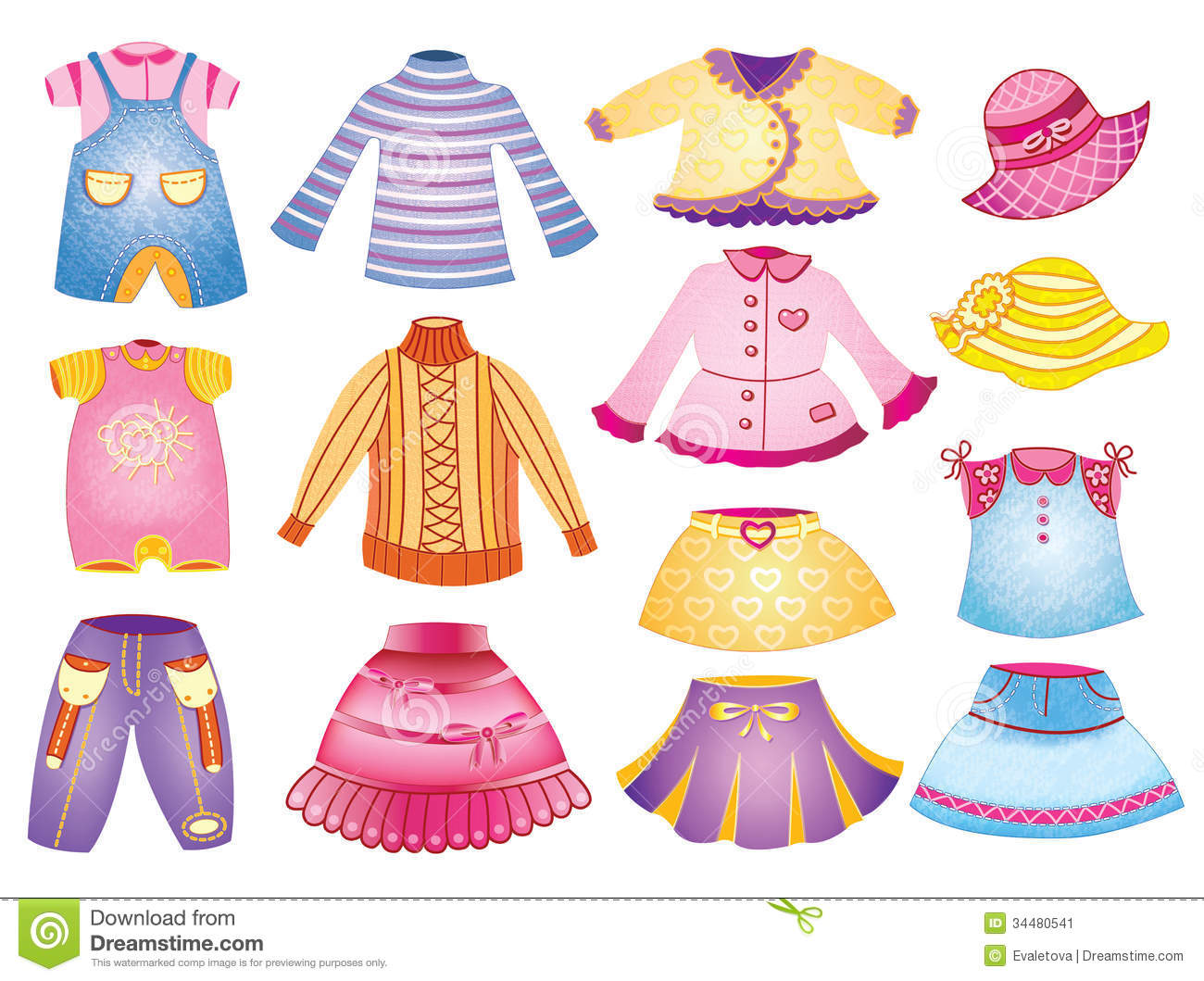 Clothes clipart for kids.